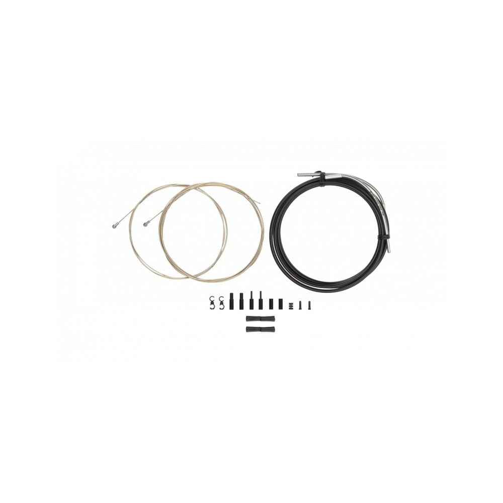 Jagwire Road Pro Brake Kit with Kevlar housing and cables for mechanical bicycle brakes, component upgrade for smooth stopping.