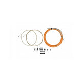 Jagwire Road Pro brake kit with Kevlar housing and cables for mechanical bike brakes, showing components and cable connections.