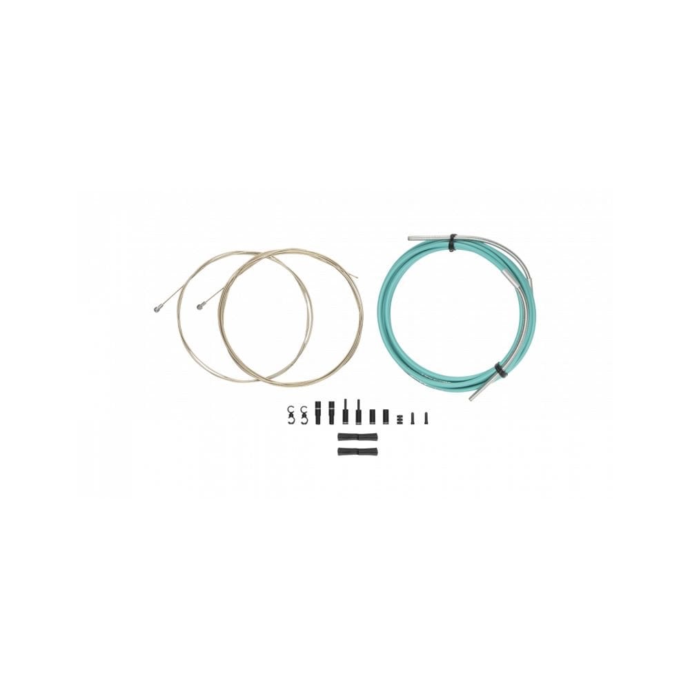Jagwire Road Pro Brake Kit cables with Kevlar housing for mechanical bicycle brakes, showing the brake cables and housing.