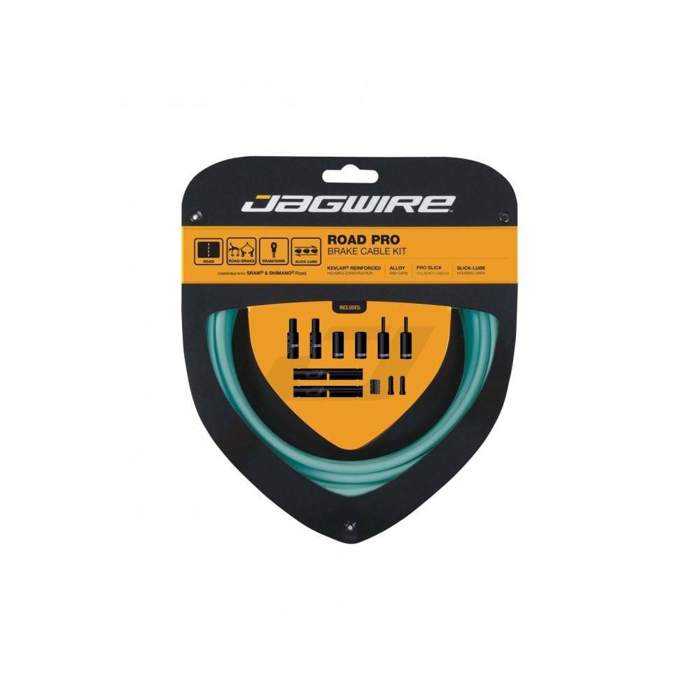 Jagwire Road Pro Brake Kit with Kevlar housing for mechanical bike brakes, including cables and components for optimal performance.