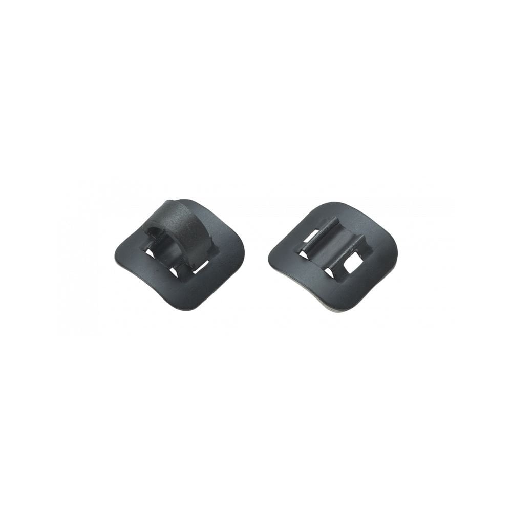 Jagwire alloy stick-on cable guide adhesive spare for bike components, showing the small metal guide with adhesive backing.