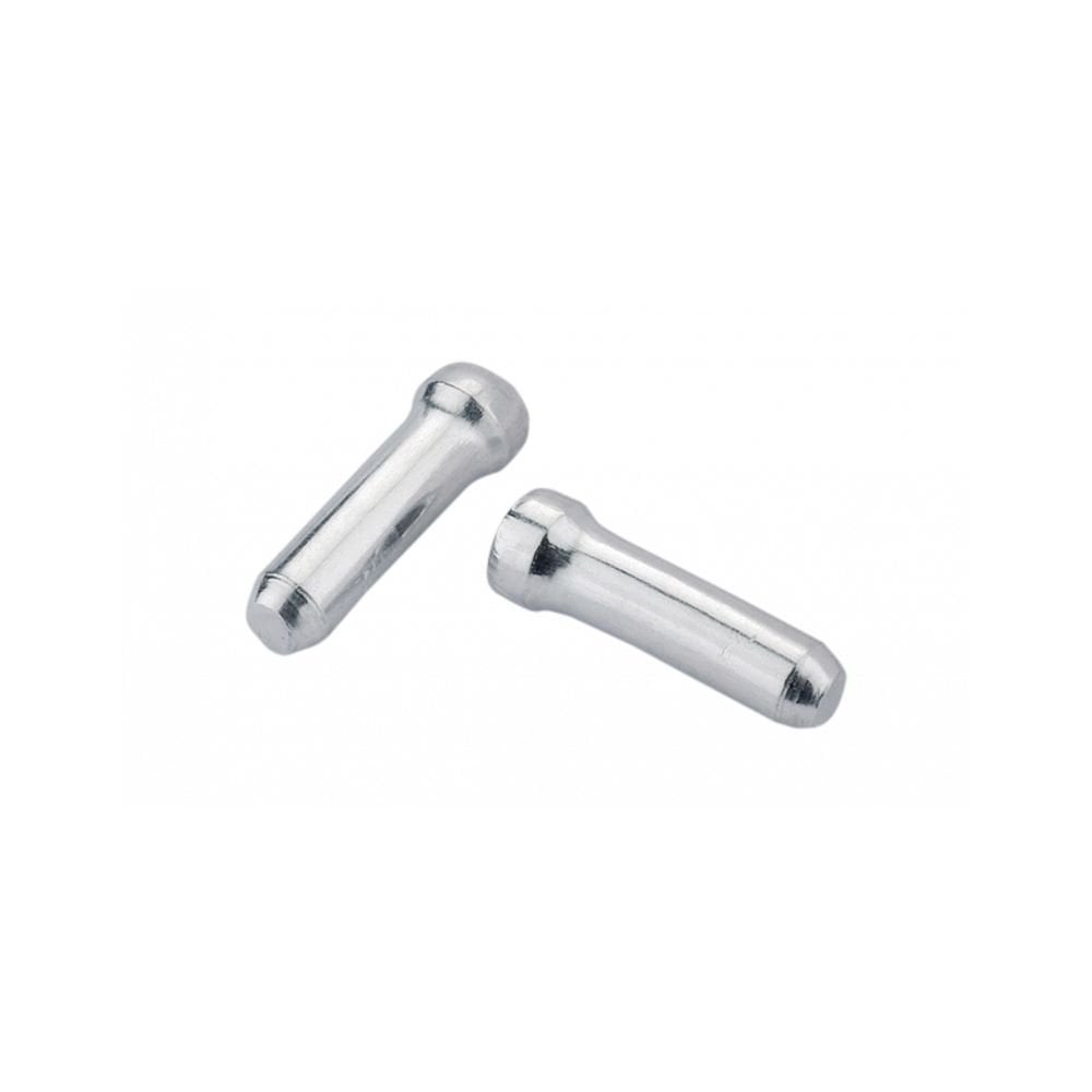Jagwire brake and shift cable tips spares for bike frames, close-up of metal components for bicycle cable maintenance.