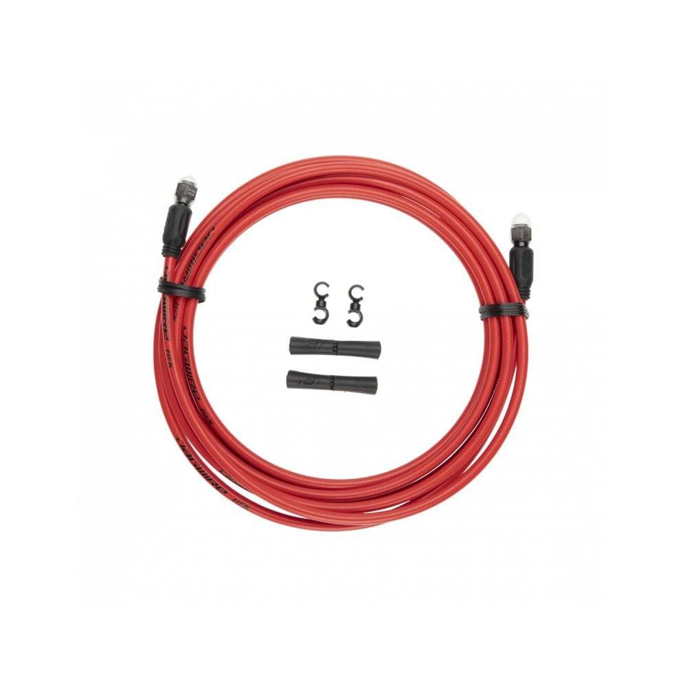 Jagwire Pro hydraulic hose kit for disc brake systems with quick-fit adapters, featuring durable hydraulic brake components.