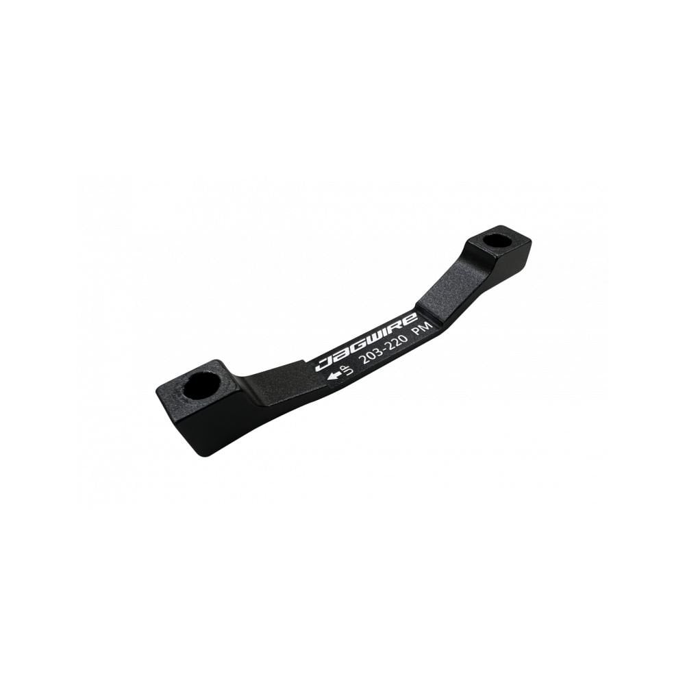 Jagwire post mount disc brake caliper adapter with hardware for rotor installation, bicycle components for reliable braking performance.