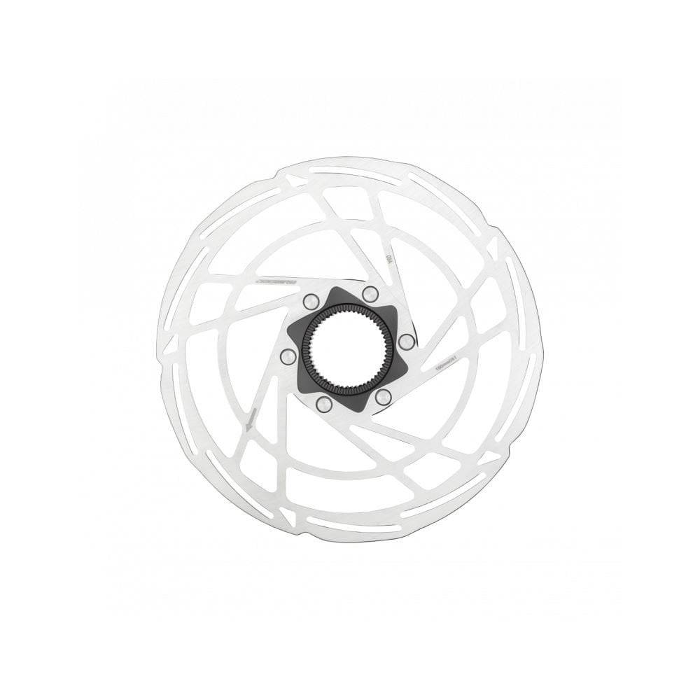 Jagwire Sport SR1 centerlock disc brake rotor for bicycles, showcasing the sleek, durable rotor design for reliable braking performance.