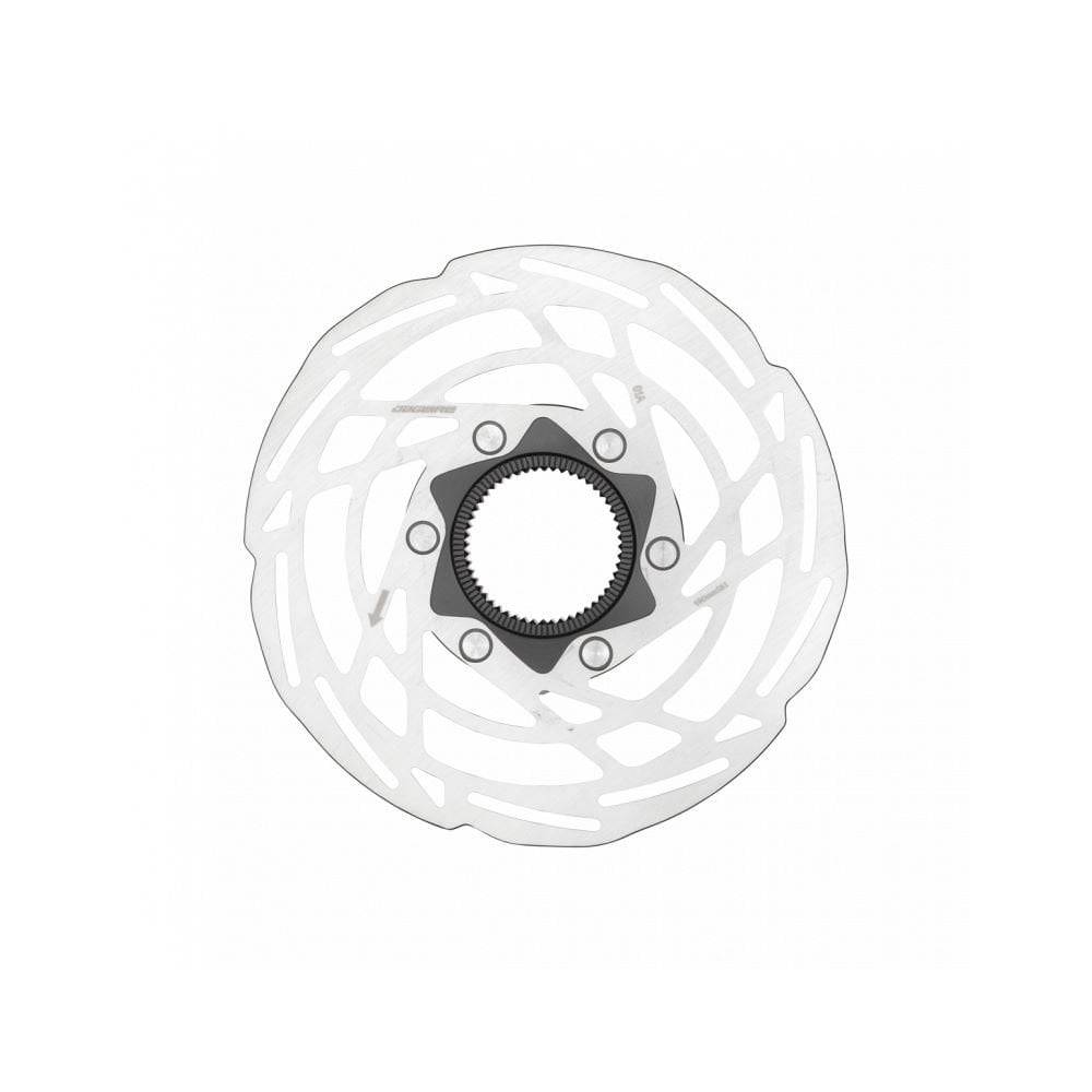 Jagwire Sport SR1 centerlock disc brake rotor for bicycles, showcasing the reliable, quiet performance of the high-quality component.