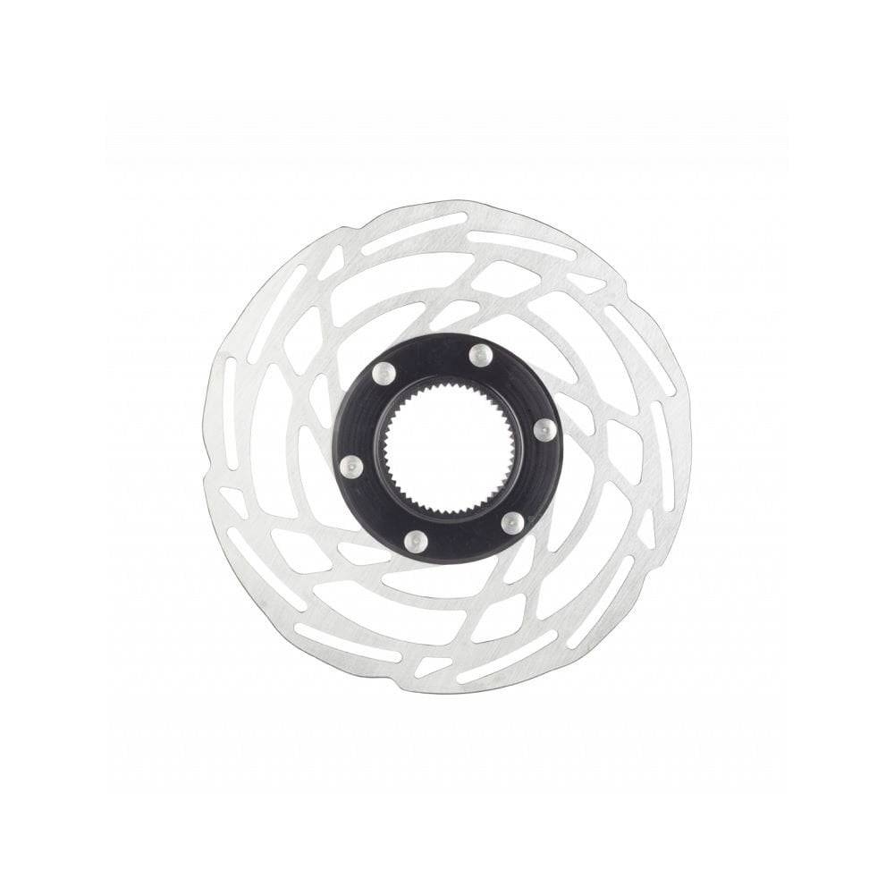Jagwire Sport SR1 centerlock disc brake rotor for bicycles, showcasing the metal rotor with centerlock mounting system.