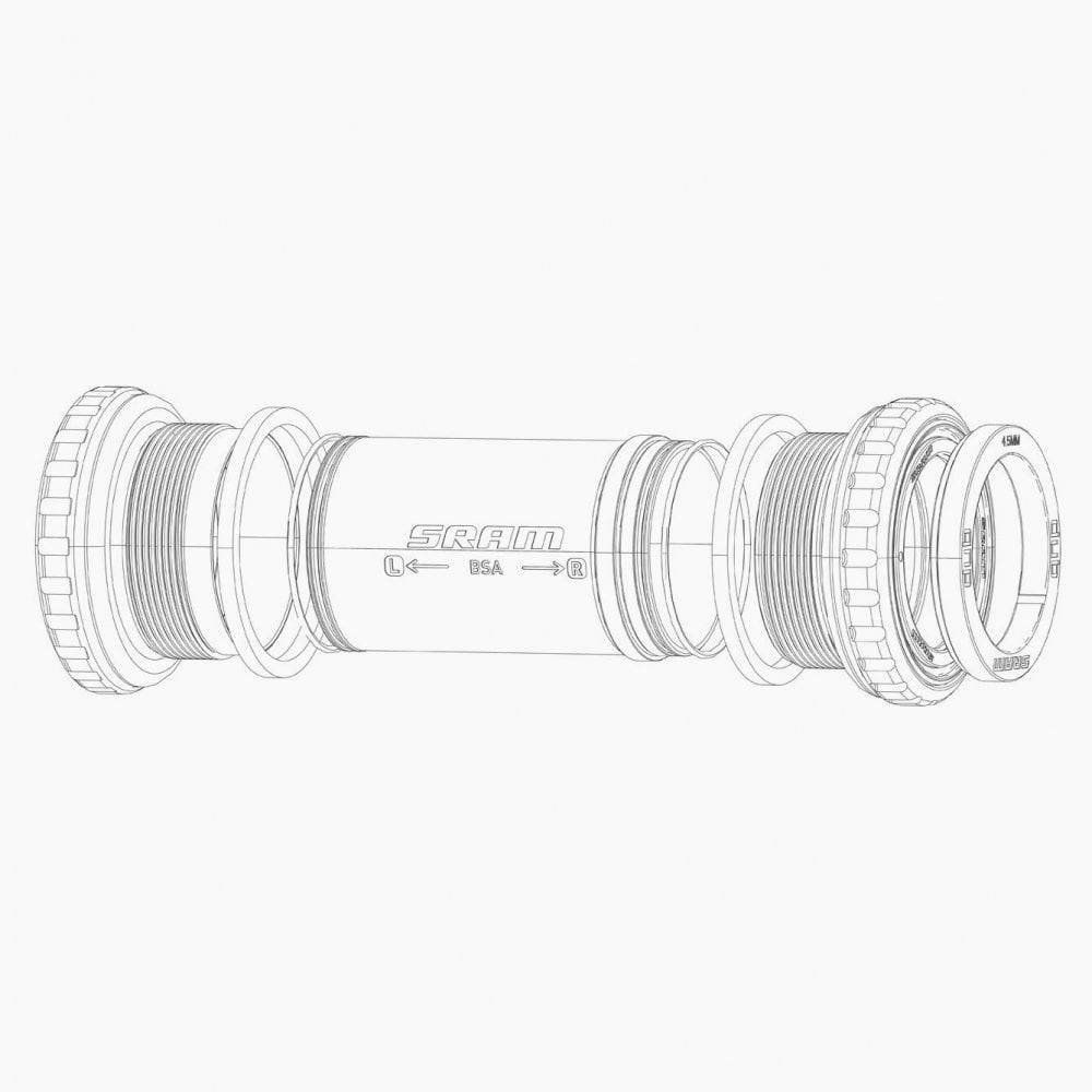 Sram Bottom Bracket Shield And Wave Washer Assy Pressfit Gxp Road Bottom Bracket