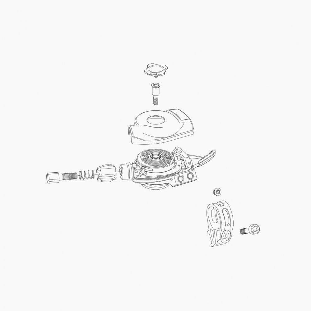 Sram Clamp Kit For X0/X9/X7 10Spd Trigger Shiny Black (1Pc) Spares & Accessories