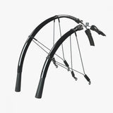 Black SKS Raceblade Long Mudguard set for road bikes up to 25mm, clip-on design for effective mud protection.