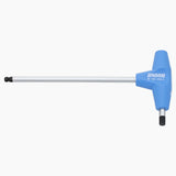 UNIOR blue 10mm ball-end hex screwdriver with ergonomic T-handle, ideal for workshop use and precision screwdriving.