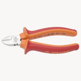 UNIOR 160mm red diagonal cutting nippers for wire cutting, precision workshop tools with ergonomic handles.