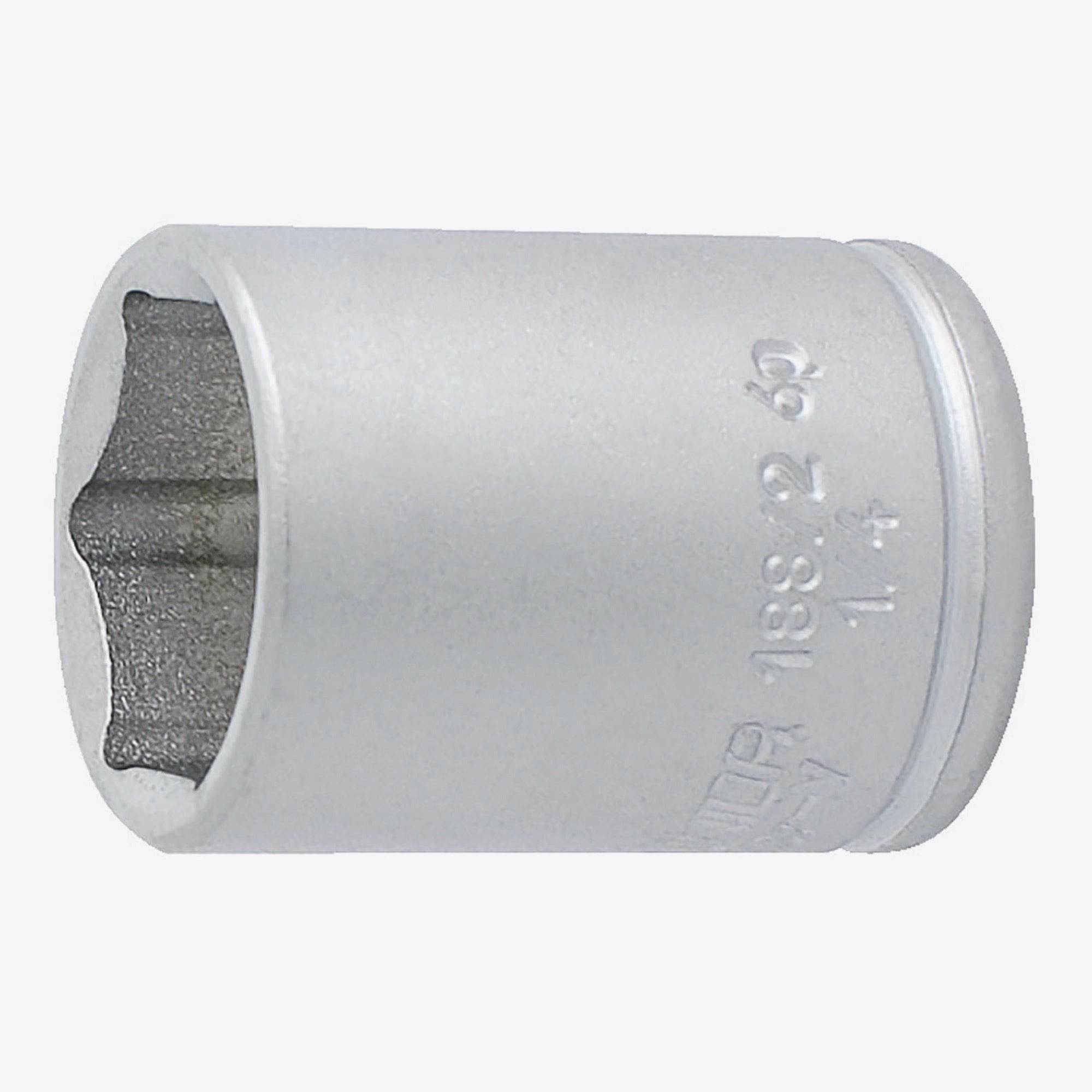 UNIOR 1/4-inch chrome vanadium steel socket tool for workshops, ISO standard durable socket for fastening projects.