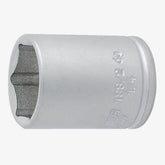 UNIOR 1/4-inch chrome vanadium steel socket tool for workshops, ISO standard durable socket for fastening projects.