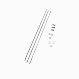 Set of three Zipp CX Ray straight-pull spokes with black oxide finish, 184mm length, featuring secure lock nipples and washers.