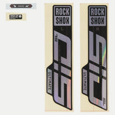 SRAM SID SL Ultimate 27/29 fork decal kit for bike accessories, featuring branded decals on a mountain bike fork.