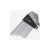 PRO Workshop Torx Key Set T10-T50 with storage holder, heat-treated chrome-plated tools for precision and durability.