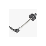PRO Chain Retention Device with quick-release for secure bike frame transport, shown mounted on a workshop bike frame.
