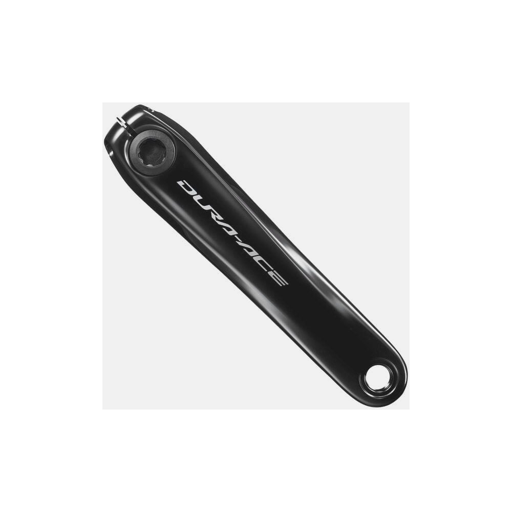 Shimano Dura-Ace FC-R9200 left hand crank arm, 170mm, 12-speed bike component, black aluminum with Shimano branding.