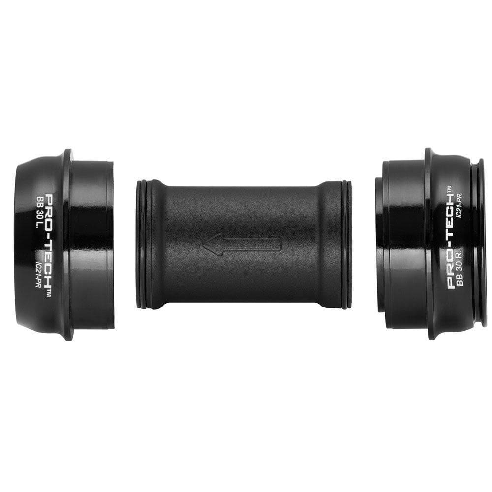 Campagnolo BB30 Press-Fit Pro-Tech cups for gravel and all-road bikes, showing the bottom bracket components and design details.