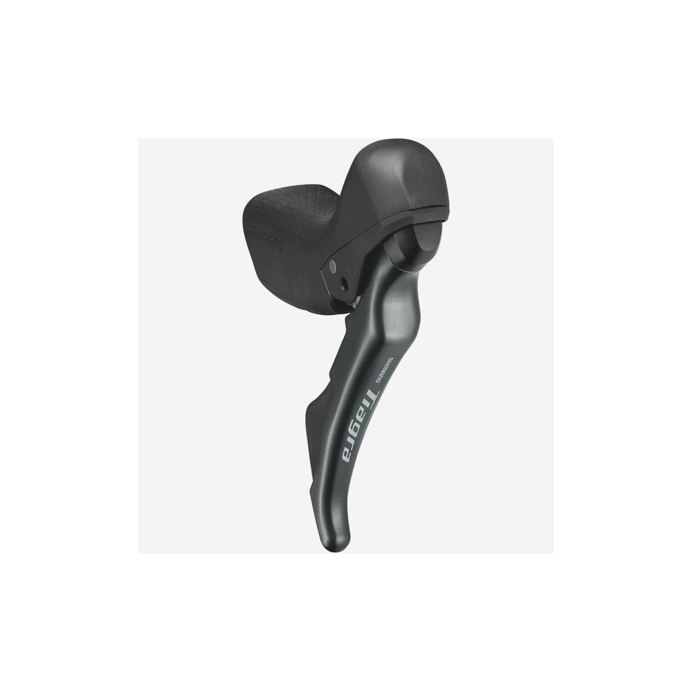 Shimano Tiagra ST-4720 10-speed mechanical and hydraulic road shifter levers with ergonomic design and gear control buttons.