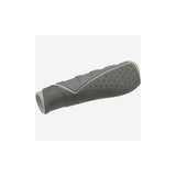 M Part Comfort Grips with triple density gel, black and grey, universal fit bike handlebar grips for comfortable cycling.