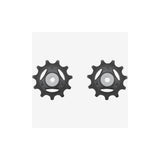 Shimano Ultegra RD-R8150 rear derailleur pulley set for bike components, genuine replacement parts, black and metal finish.