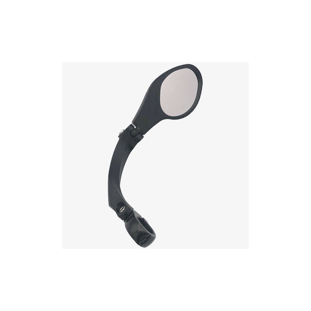 M Part adjustable right-hand handlebar clamp mirror for commuting bikes, showing the mirror attached to a bike handlebar.