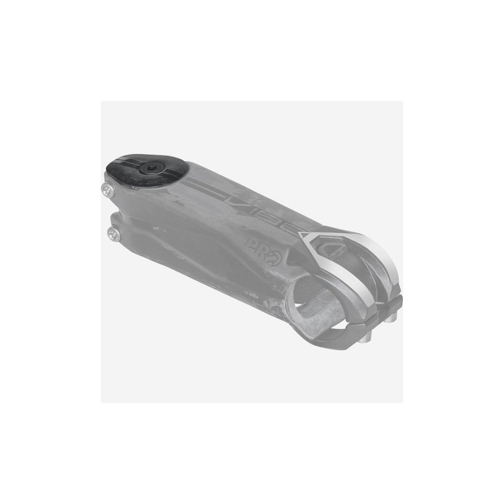 PRO VIBE Carbon Topcap 1-1/8 inch for aerodynamic PRO VIBE carbon stem upgrade, showcasing sleek black design and high-quality materials.