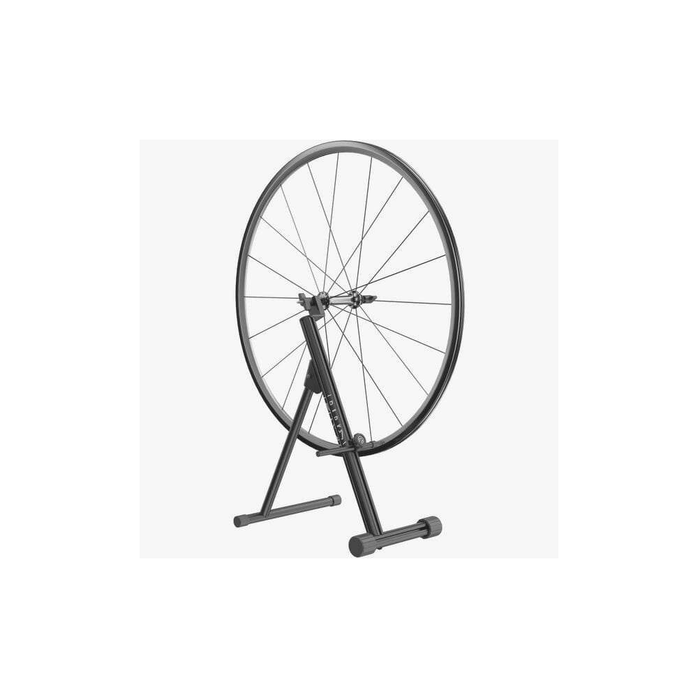 PRO Wheel Truing Stand for bicycle wheels and brake discs, featuring carbon rim protection for precise workshop adjustments.