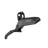 SRAM aluminum MTB brake lever with stainless hardware and tool-free reach adjustment, designed for mountain biking components.