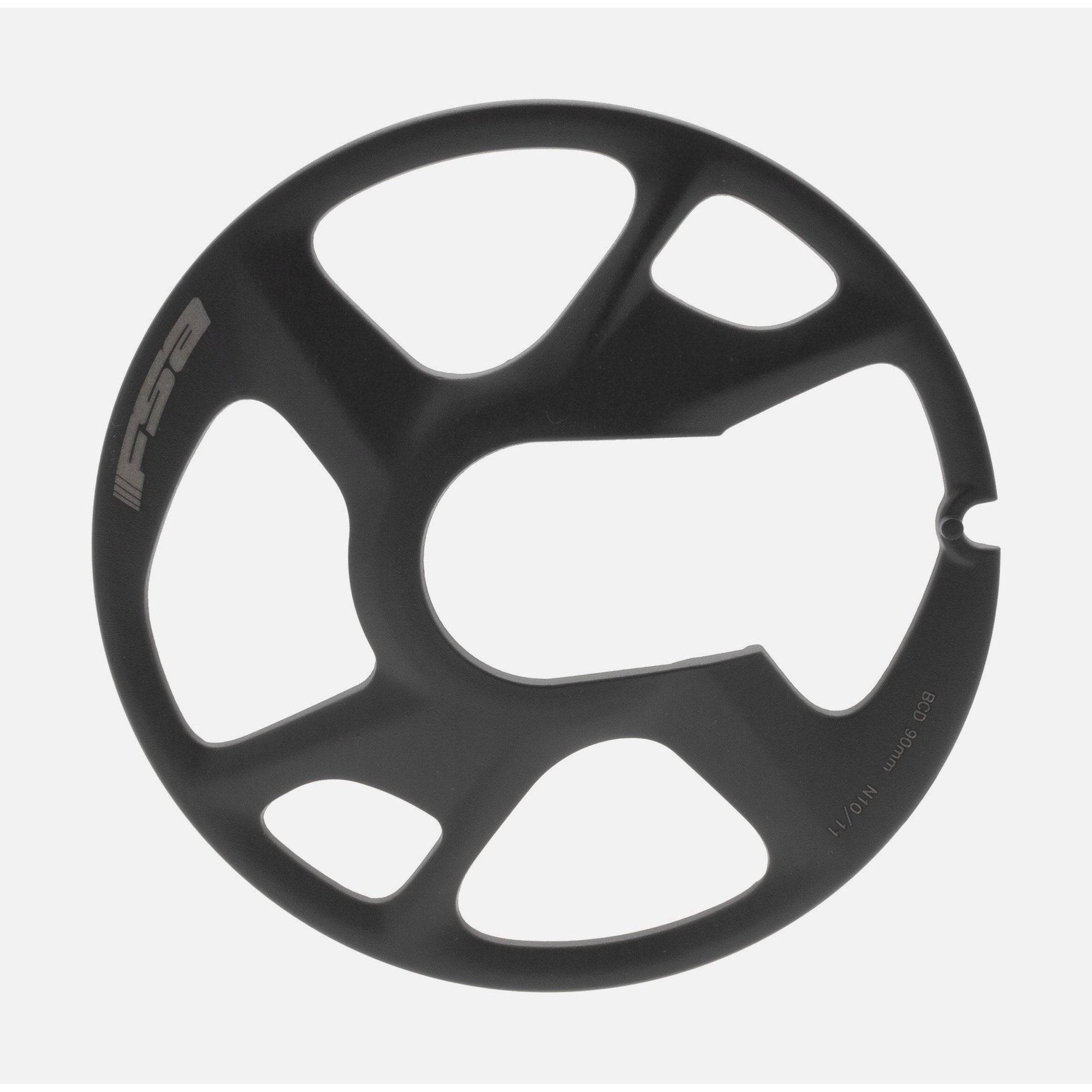 FSA CRSP cover with FSA logo for Omega chainring bolts, bicycle component part, black plastic protective cover.