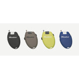 Master Lock 4-pack retractable cable locks with 70cm length and 3-digit combination in various colors, ideal for securing items.