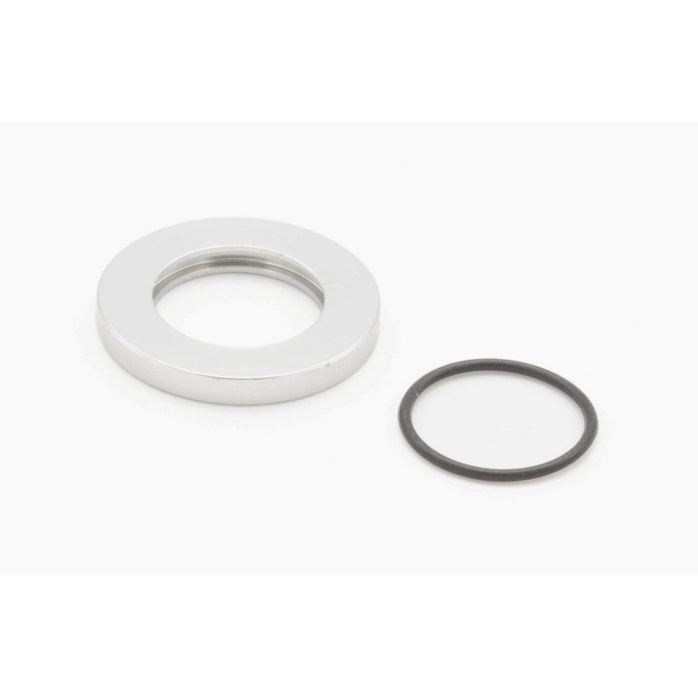 DVO Travel Spacer for Topaz 2 rear shock showing a black metal component used as a suspension spacer accessory.