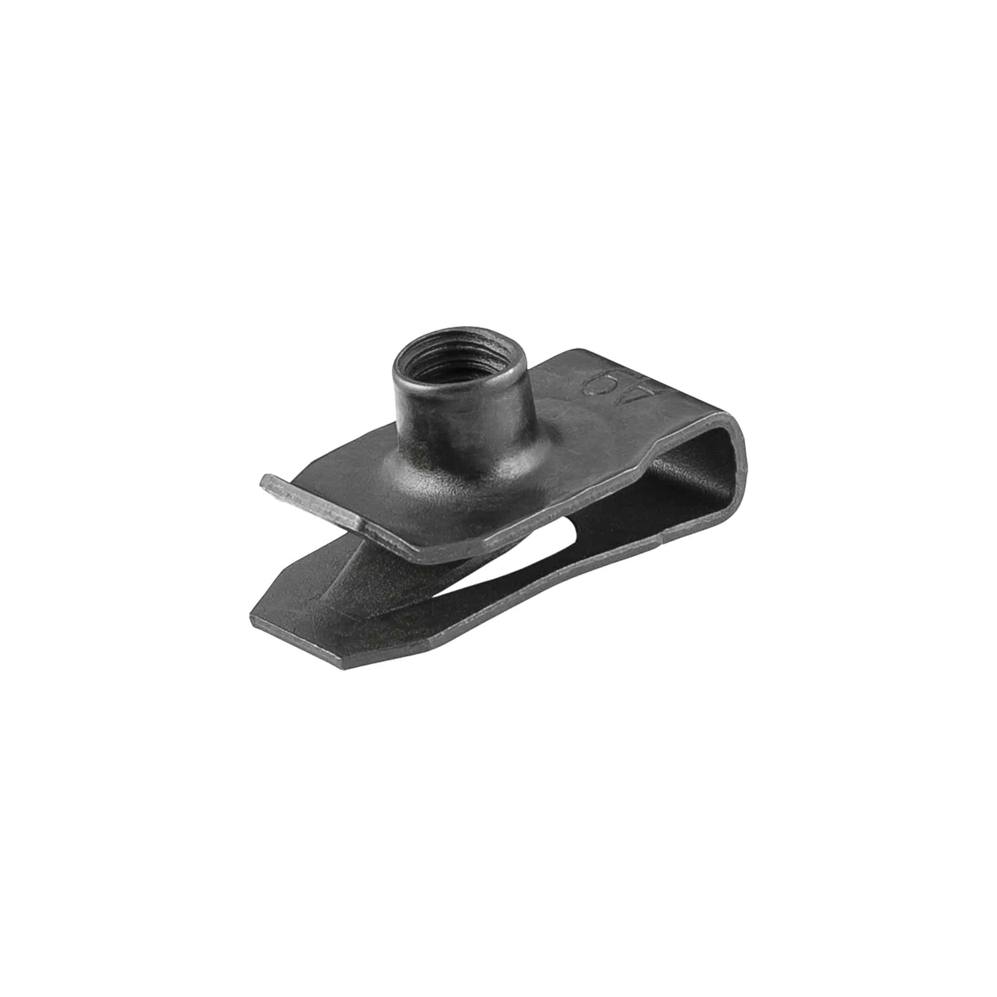 Trek 2023 Fuel EXe downtube battery cover with M6 clip nut in black, designed for secure fit and component protection.
