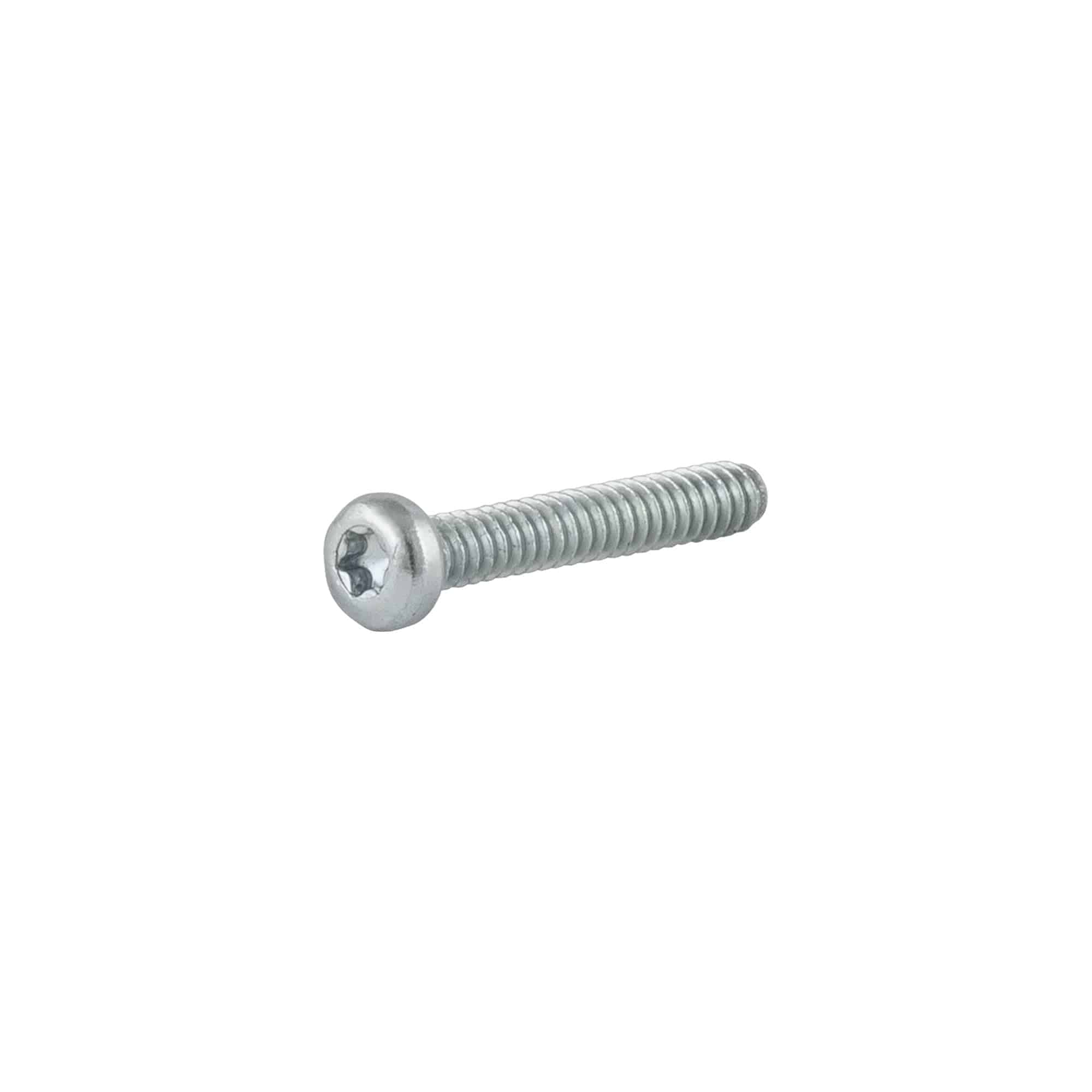 Trek M3x0.5 silver self-tapping socket head cap screws, 20mm fastening screws for components, shown in a close-up image.