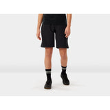 Trek Evoke women's mountain bike shorts with padded comfort for trail riding, made from durable, breathable cycling clothing fabric.