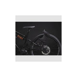 Aeroe Spider rear bike rack with versatile cradle mount system for bikes and e-bikes, shown installed on a bicycle.