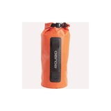 Aeroe 8L waterproof dry bag with quick release straps, designed for bike rack accessories, shown in black with secure closure.