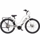 Electra Townie Path Go! 10D EQ e-hybrid bike with Bosch motor, step-thru frame, 27.5-inch puncture-resistant tires, outdoor riding
