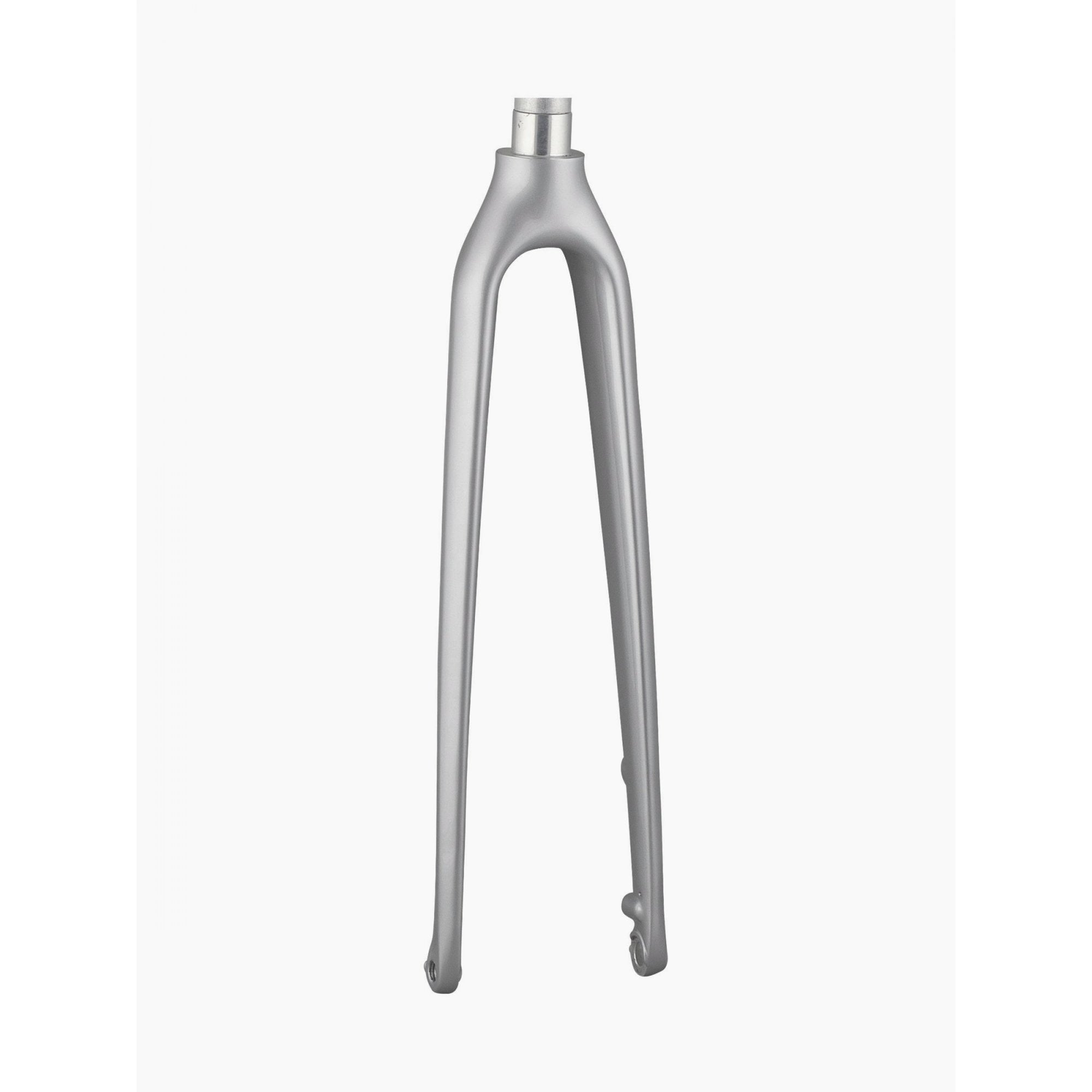 Trek FX Sport carbon disc fork with 12mm thru-axle and flat-mount calipers, showing the rigid fork design for bike components.