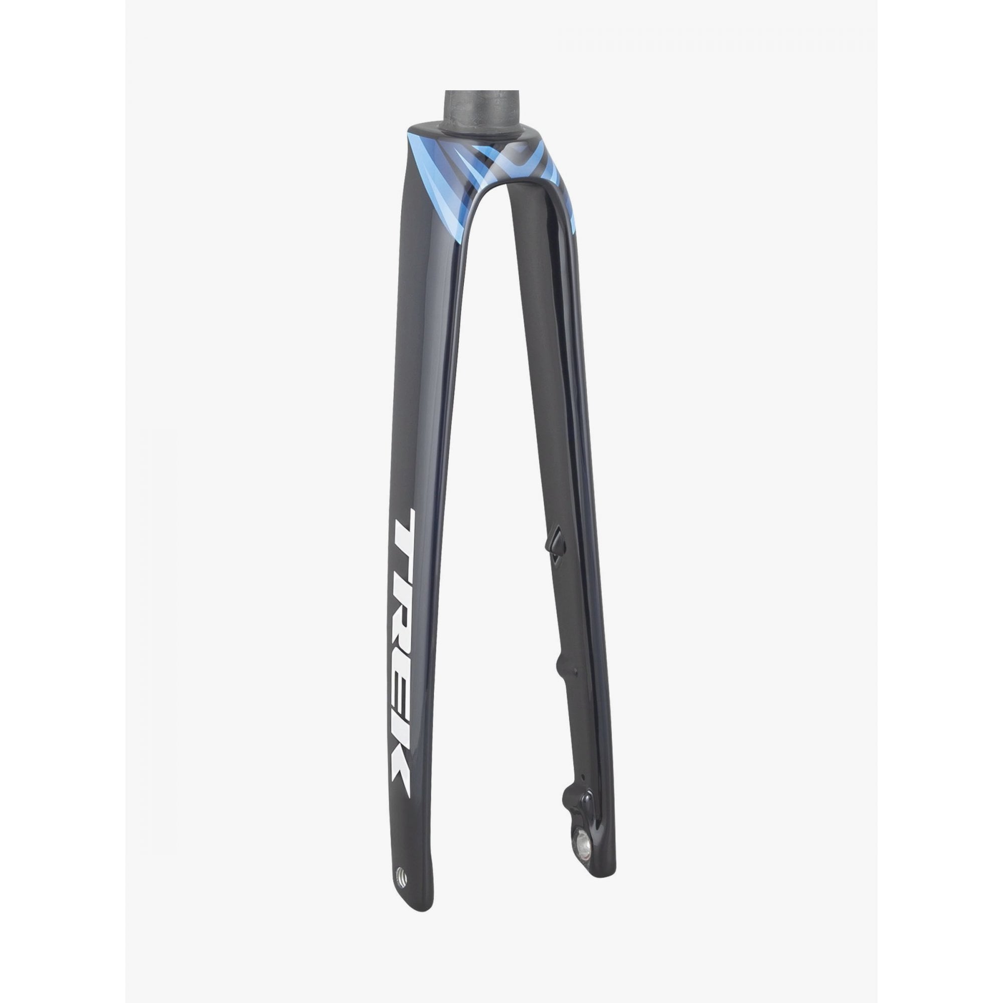 Trek Emonda SLR 700C road bike fork, lightweight bicycle component for precise steering and control, shown in natural view.