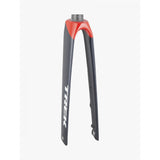 Trek Madone SLR 700C road bike components with rigid forks for precise steering, shown in close-up detail.