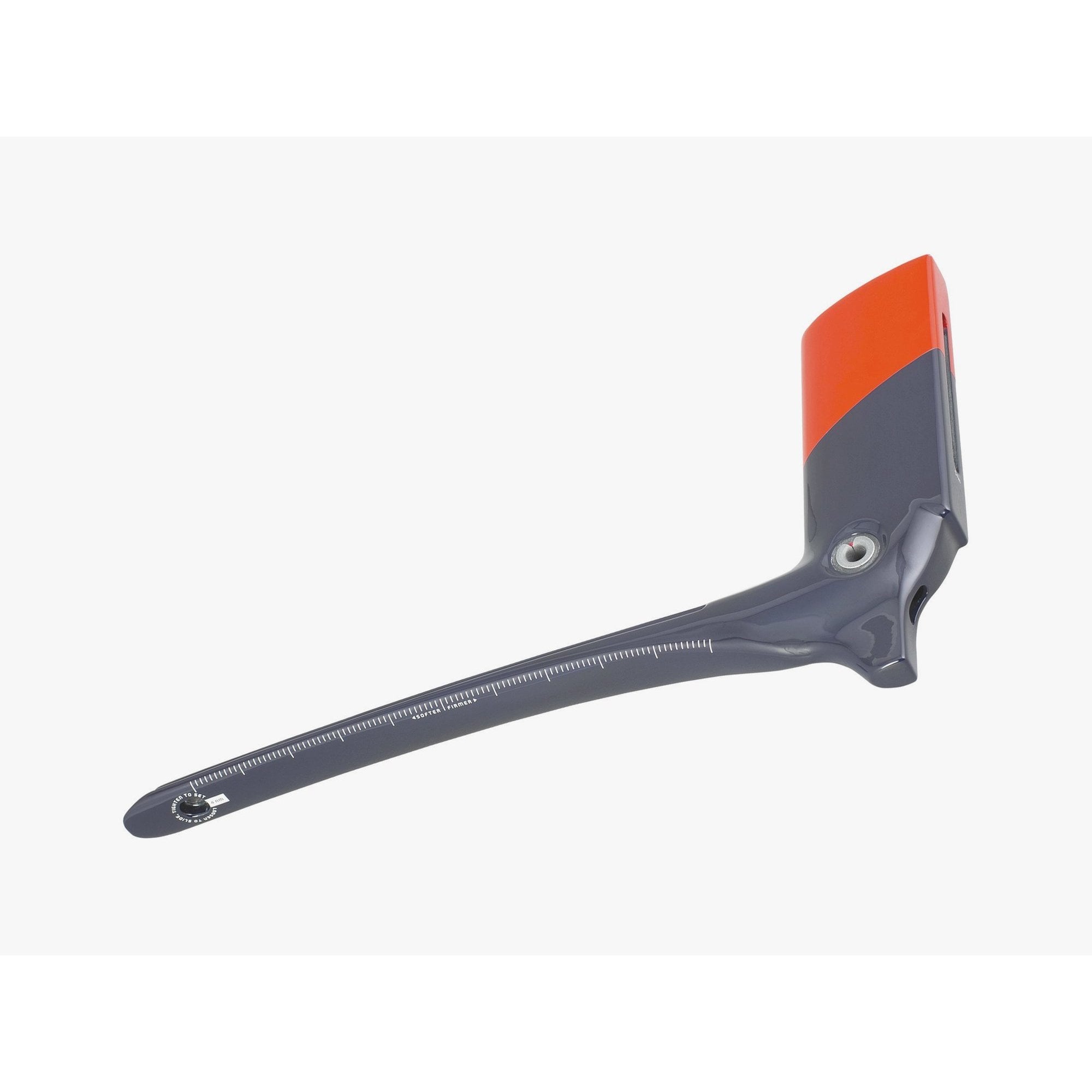 Trek Madone SLR painted seatmast seatpost in Viper Red and Navy Smoke with aerodynamic design for road bikes.