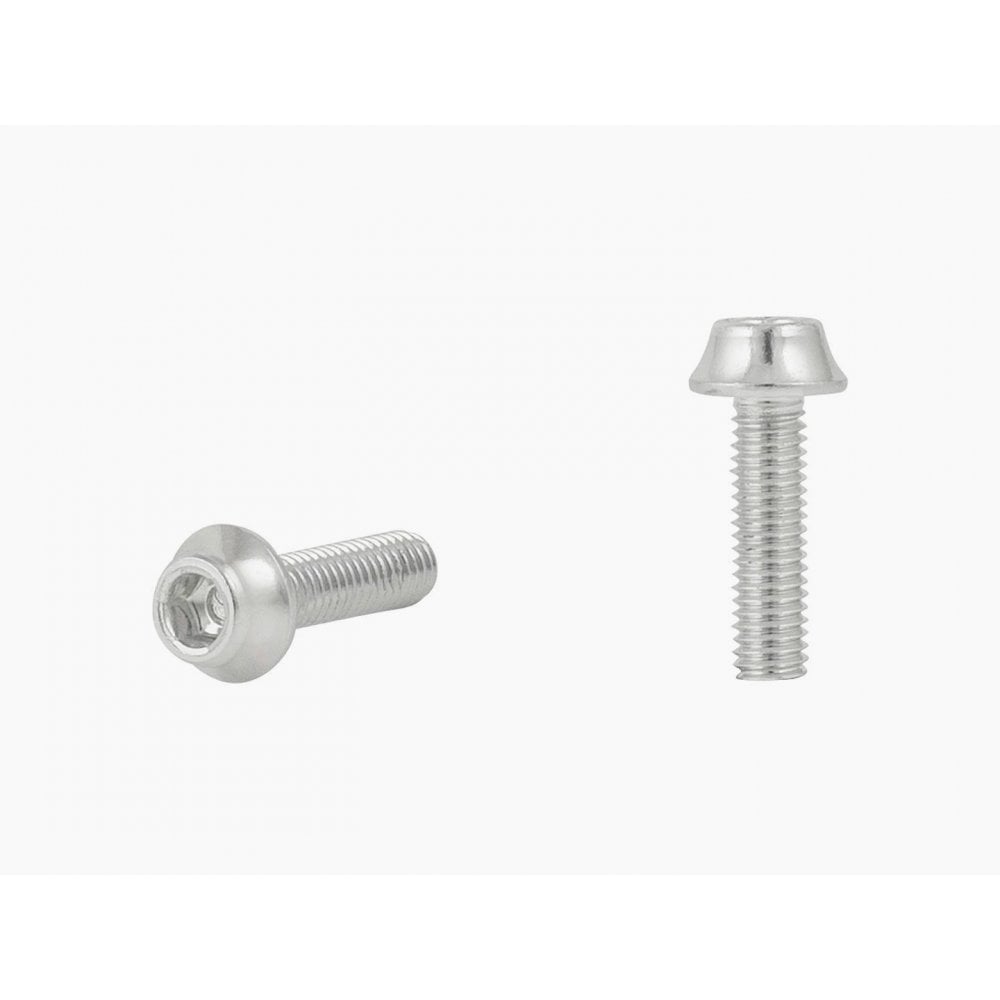 Black Trek water bottle bolt fastener M5x16mm, set of 2, made for bike frame components, anodized finish, durable and lightweight.