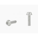 Black Trek water bottle bolt fastener M5x16mm, set of 2, made for bike frame components, anodized finish, durable and lightweight.