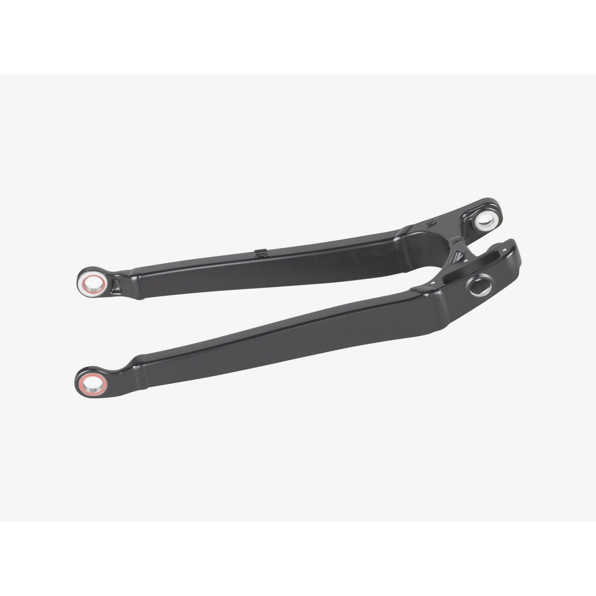 Trek Fuel Ex 29 aluminum chainstays spare parts, showing sleek silver finish and mounting points for bike component replacement.