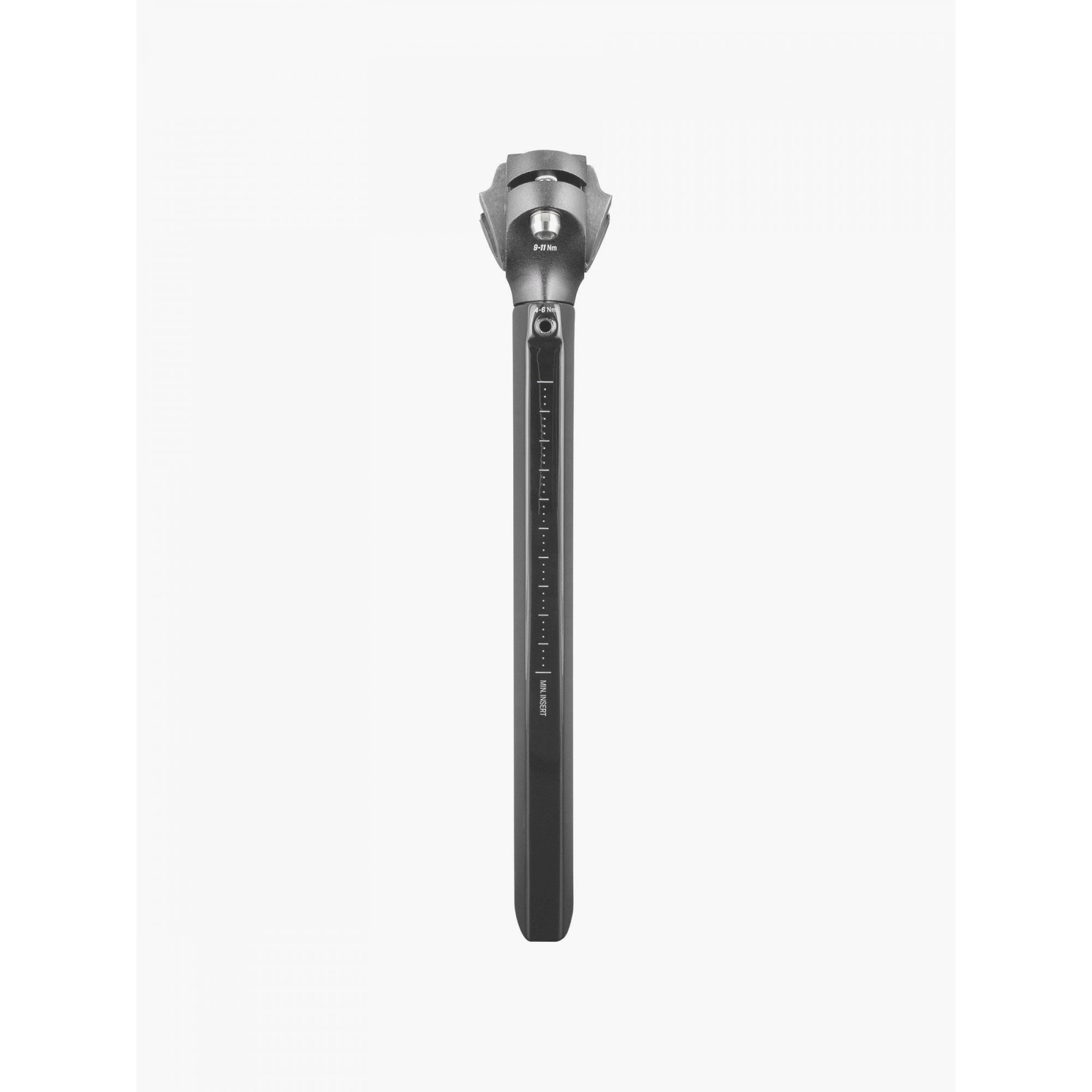 Trek Speed Concept SLR short black bike seatpost with flippable head, designed for road bike components.