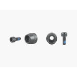 Trek Hyena V4 rear freehub axle nut washer kit in black for hub motor components, shown on a bicycle hub.