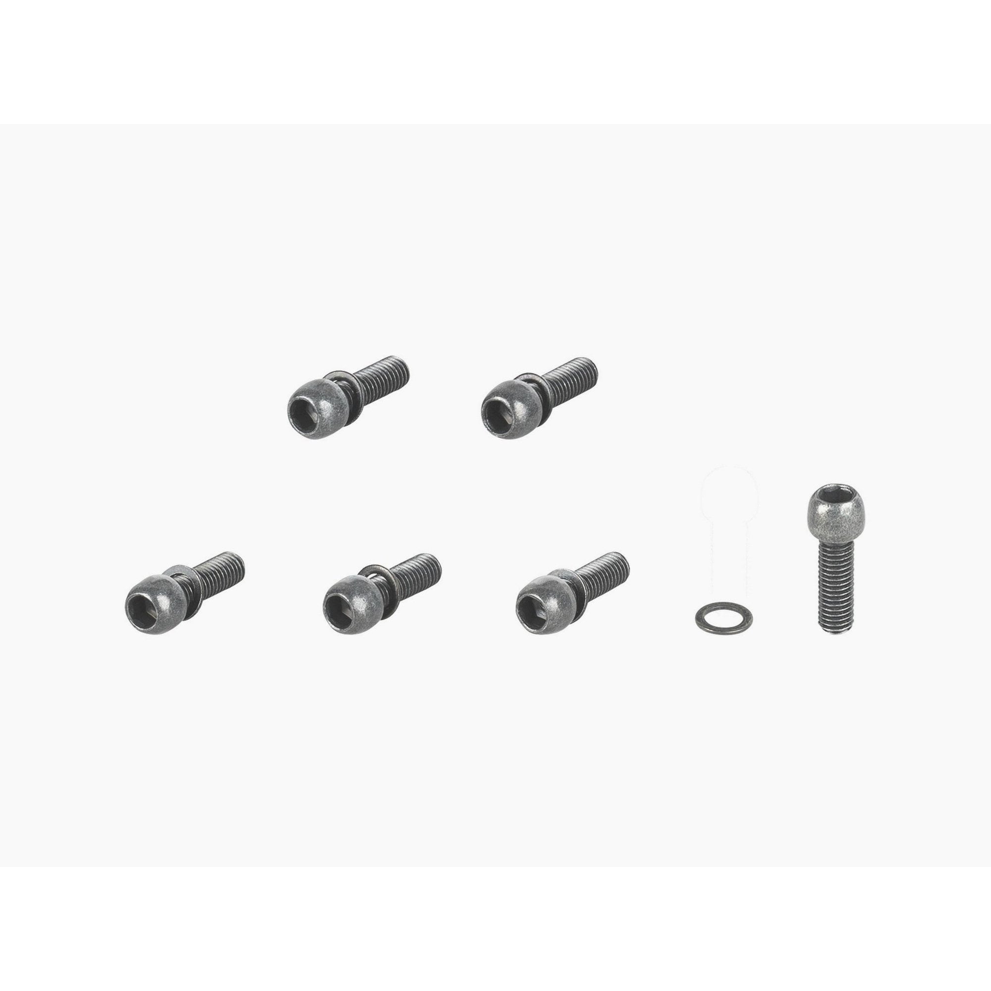 Trek RCS Pro stem fasteners with M5 x 15mm black bolts for secure bike stem fitting, shown in close-up detail.